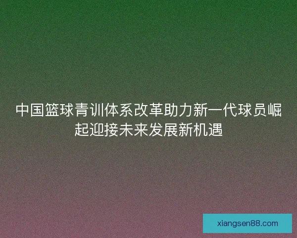 中国篮球青训体系改革助力新一代球员崛起迎接未来发展新机遇